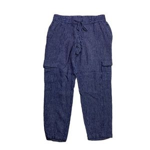 NWT old navy blue railroad stripe cargo pants size XL